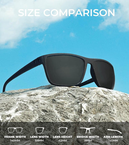 Polarized Sunglasses for Men, Lightweight Sun Glasses with UV Protection for Driving Fishing Golf