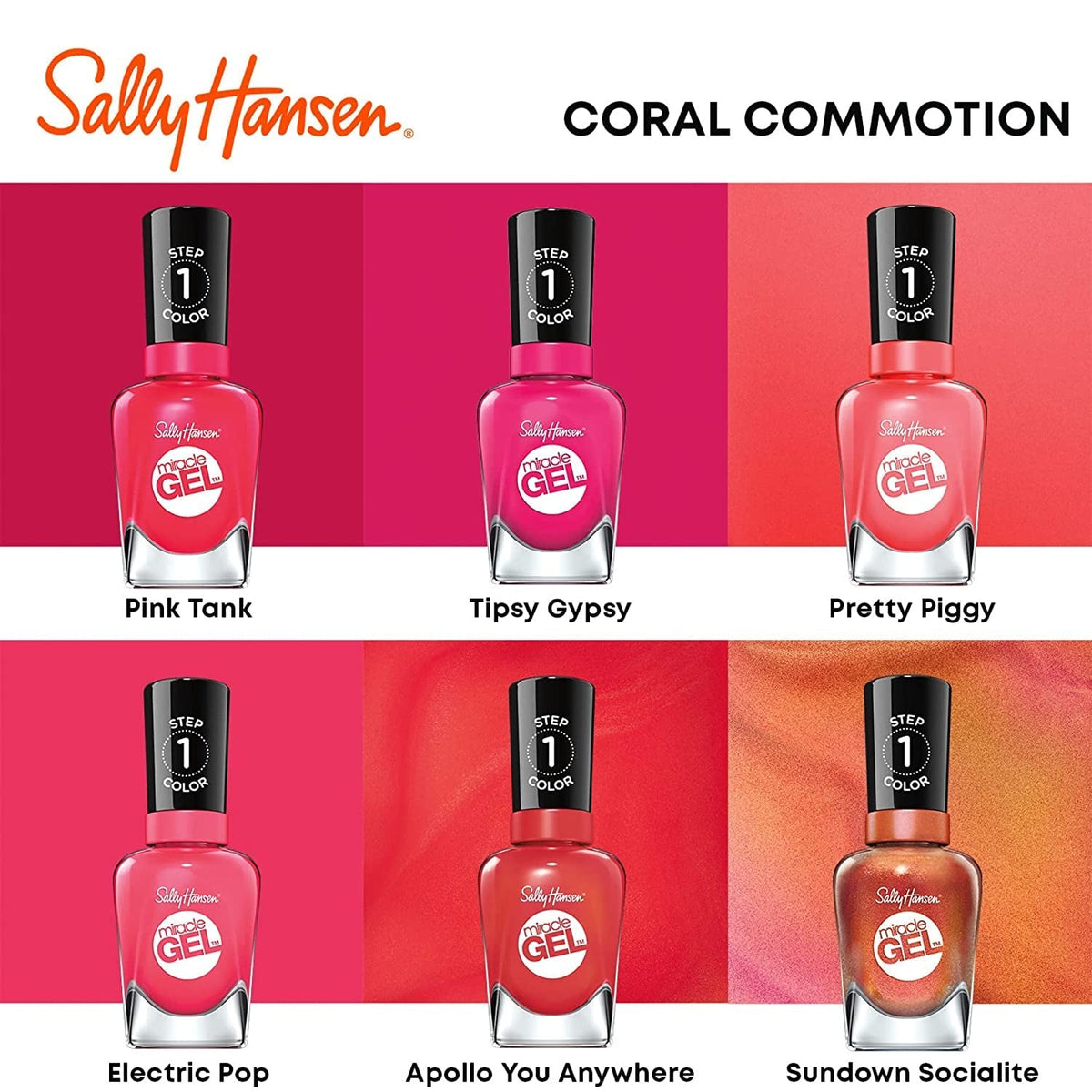 Miracle Gel Nail Polish, Shade Electric Pop 339 (Packaging May Vary)