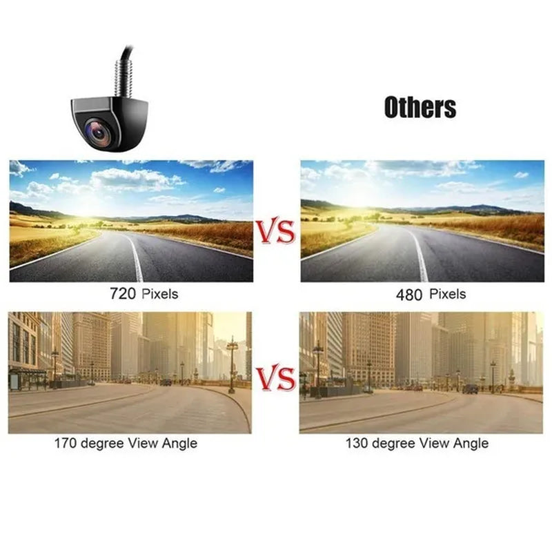 HD Car Rearview Camera Night Vision Rear Camera IP68 Waterproof Car Camera 170 Degree Wide Angle Car Reverse Parking Camera