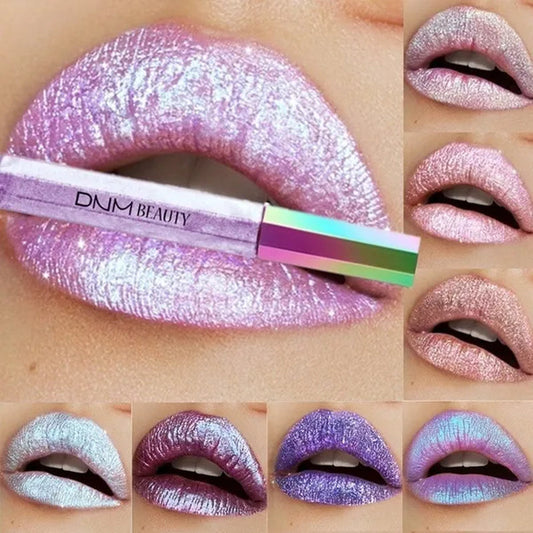 Super Girl 12 Color High-fashion Chameleon Metal Matte Metallic Waterproof Lipgloss Liquid Lipstick  Shimmer Diamond Glitter Pearl Colour Lip Gloss Lip