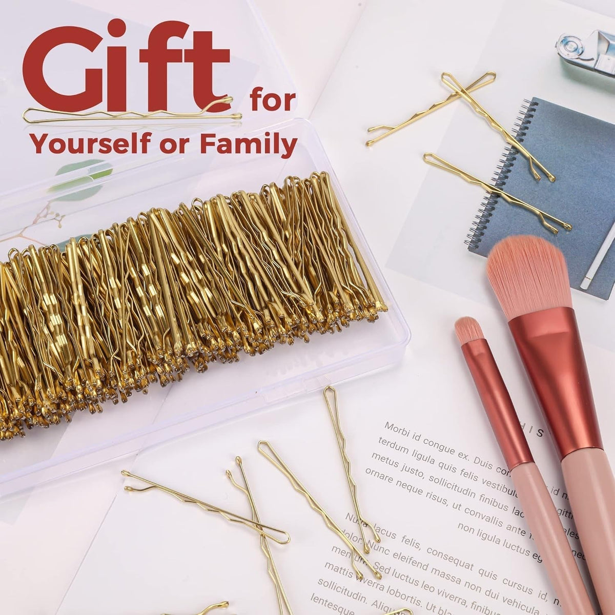 300 Pcs Bobby Pins Blonde, Blonde Hair Pins for Women Girls and Kids (Blonde)