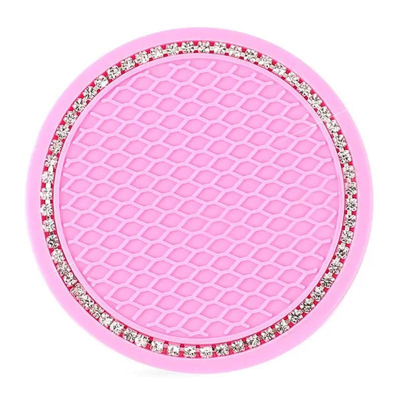 1/2PCS Car Universal Diamond Honeycomb Water Cup Bottle Holder Anti-slip Pad Mat Drink Coaster for Interior Decoration Car Styling Accessories