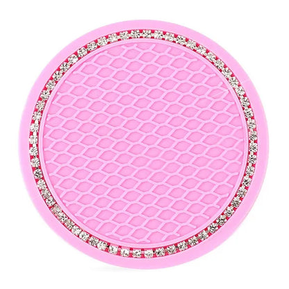 1/2PCS Car Universal Diamond Honeycomb Water Cup Bottle Holder Anti-slip Pad Mat Drink Coaster for Interior Decoration Car Styling Accessories