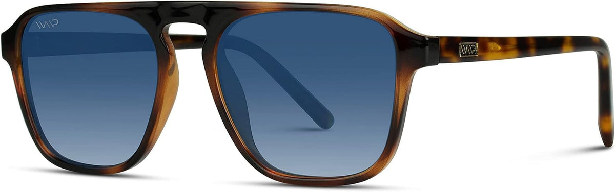 Polarized Modern Aviator One-Bridge Square Mens Sunglasses