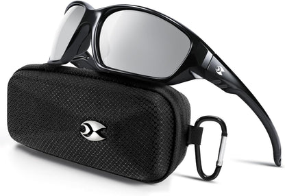 Sports Polarized Sunglasses for Men: Womens UV400 Protection Sun Glasses Wrap Around Goggles for Fishing Driving TR90