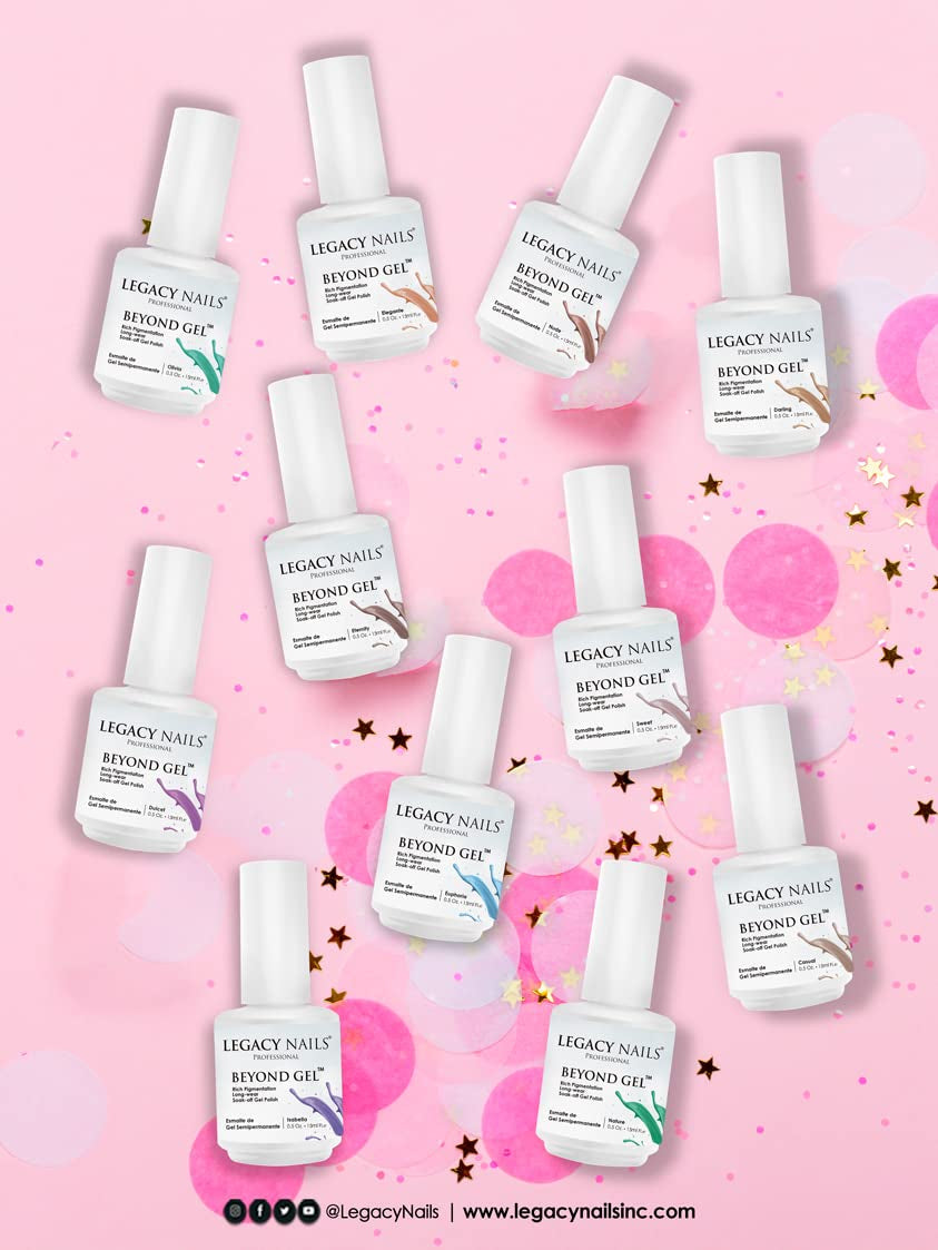 Professional Beyond Gel Soak-Off Nail Gel Polish Full Coverage Highly Pigmented Gel Nail Polish (BEYOND GEL - NATURAL 1/2 OZ)