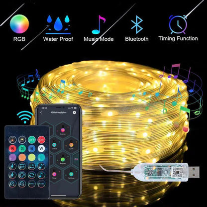 Led Strip Light APP Control RGB Infrared Bluetooth ontroller Christmas Tree Light Christmas Decor For Home Holiday Decorative New Year Lamp Christmas decorations