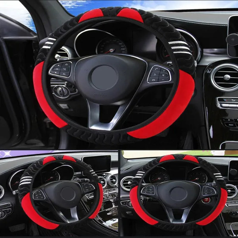 Cute Cartoon Ears Cat Steering Wheel Universal Car Shape Steering Wheel Grip Cover Car Decoration
