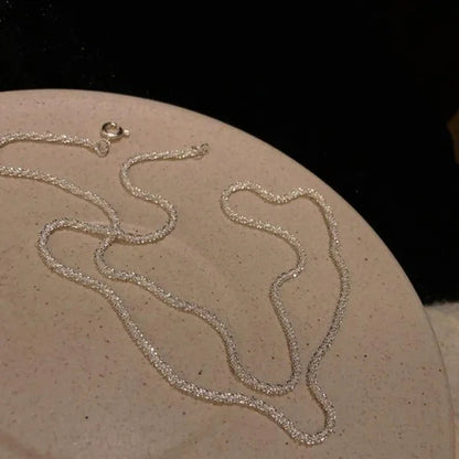 Women's Necklace Men's 16"-30" 3mm Shiny Ice Chain Necklace Chain Wedding Engagement Couple Jewelry