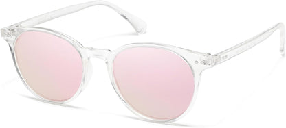 Small Round Classic Polarized Sunglasses for Women Men Vintage Style UV400 Lens SJ2113