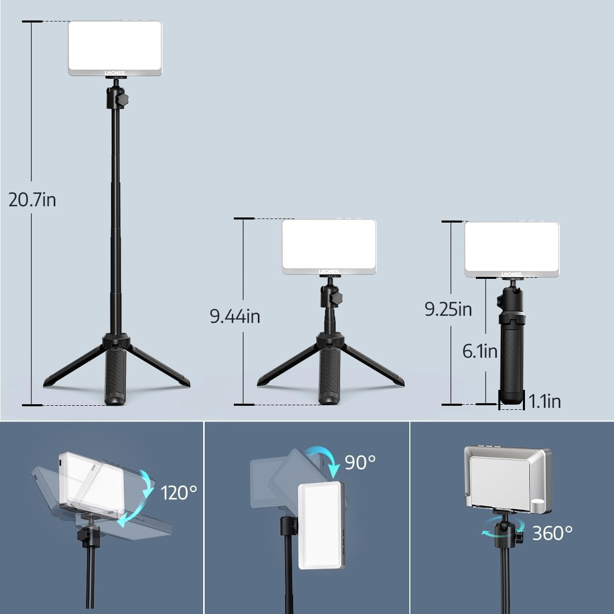 1Unit  Zoom Lighting for Computer, 30 Light Modes, Portable Video Conference Lighting for Laptop, Ring Light for Desk, Zoom Call, Video Call, Video Conferencing, Remote Working Space Gray