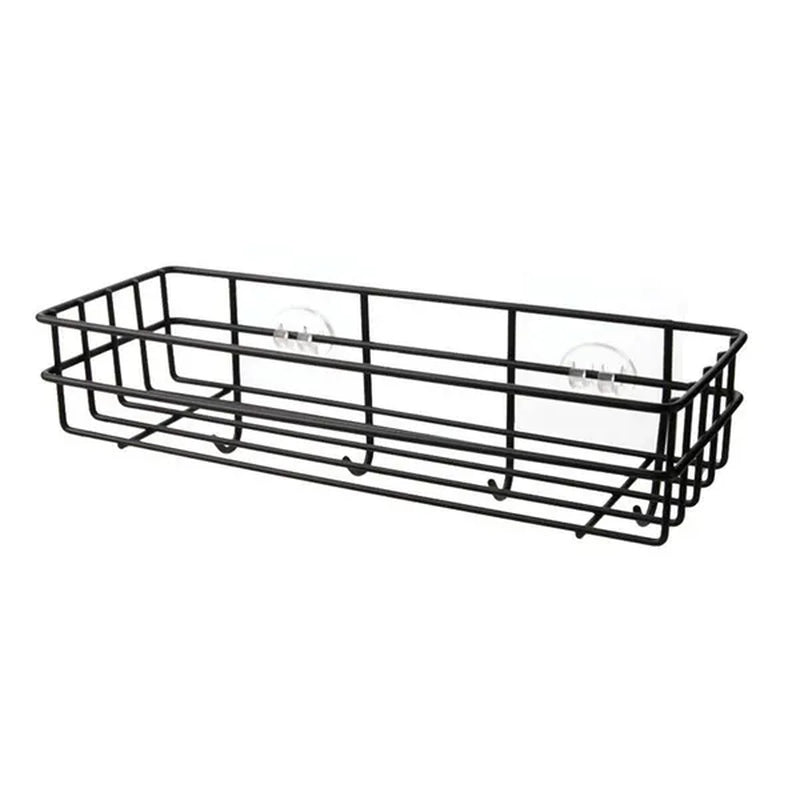 Wall Mounted Hanging Storage Shelf Kitchen Bathroom Shower Storage Rack Punch Free