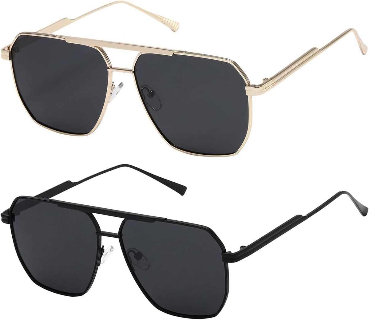 Polarized Sunglasses Womens Men Retro Oversized Square Vintage Shades Classic Large Metal Sun Glasses K1221