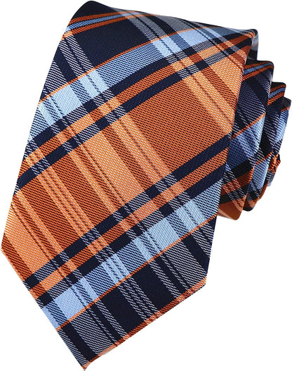 Men'S Plaid Check Stripe Ties Pattern Business Formal Designer Neckties