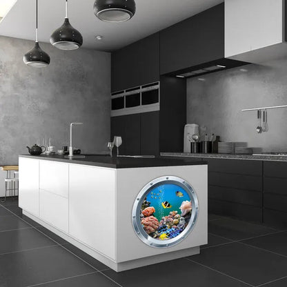 1PC HD 3D Wall Stickers Turtle Ocean Animals Decals Vinyl Decal Sticker Toilet Bathroom Room Decoration Accessory