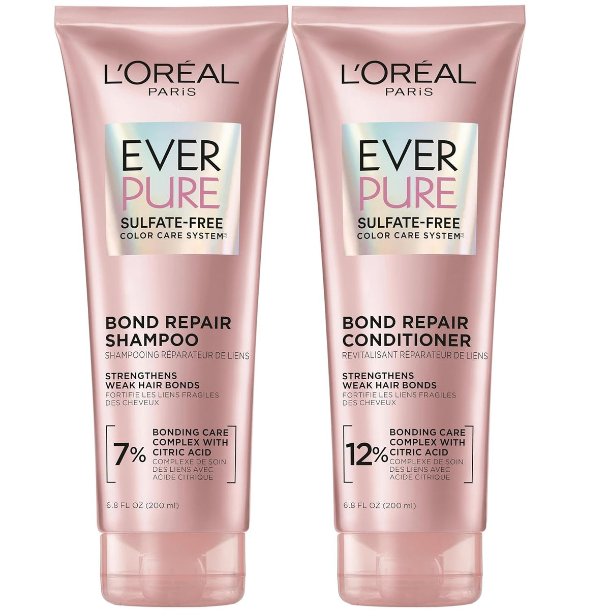Everpure Sulfate-Free Vegan Hair Care Kit - Shampoo and Conditioner to Strengthen and Repair Hair Bonds (Packaging May Vary)