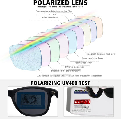 Polarized Sunglasses for Men Women Classic Retro Sun Glasses for Driving UV Protection