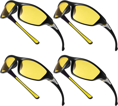 4 Pairs Men Polarized Sunglasses with UV Protection Driving Glasses Sports for Sport Outdoor Activities
