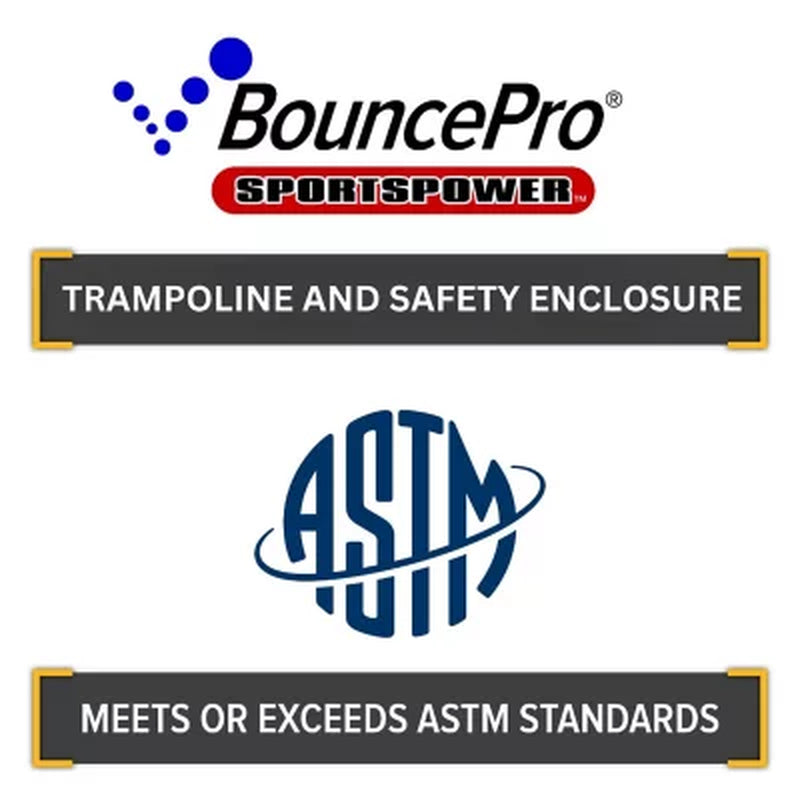 Sportspower Bounce Pro 14' Trampoline with Heavy Duty Basketball System