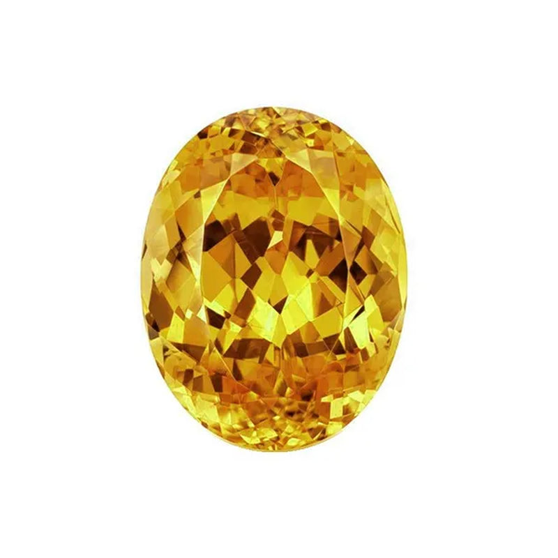 Natural Unheated AAAA 7.50 Cts AAAAA Gemstone Yellow Sapphire 10x12mm Oval Cut Gem Sri-Lanka VVS Loose Gemstone Jewelry