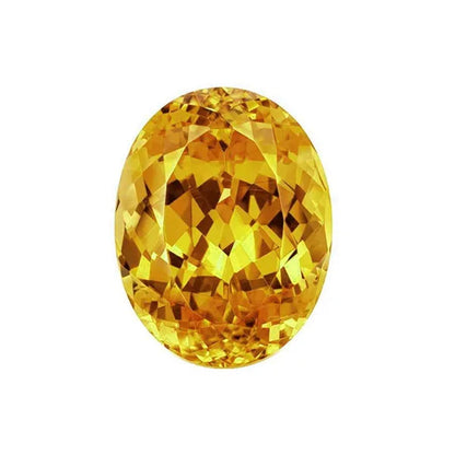 Natural Unheated AAAA 7.50 Cts AAAAA Gemstone Yellow Sapphire 10x12mm Oval Cut Gem Sri-Lanka VVS Loose Gemstone Jewelry