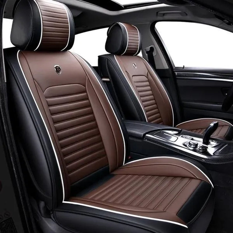1PC Universal  PU Leather Car Seat Waterproof Luxury Mat Covers  Car Seat Protector Cover Breathable Cushion For Four Season