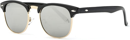 Polarized Sunglasses For Women And Men Semi Rimless Frame Retro Sun Glasses AE0369