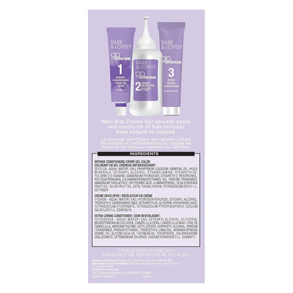 Dark and Lovely Ultra Vibrant Permanent Hair Color Go Intense Hair Dye for Dark Hair with Olive Oil for Shine and Softness, Super Black