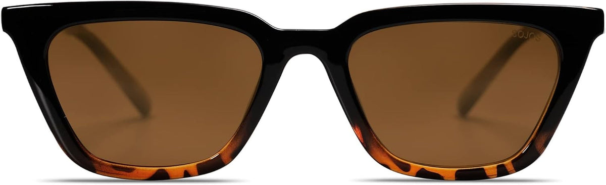 Polarized Narrow Square Cateye Sunglasses for Women Retro Trendy Driving Glasses SJ2169