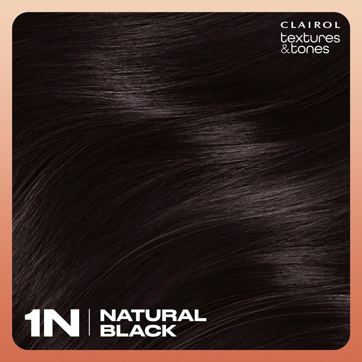 Textures & Tones Permanent Hair Dye, 1N Natural Black Hair Color, Pack of 1