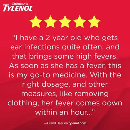 Children'S Tylenol Oral Suspension, Cherry, 4 Oz., 3 Pk.