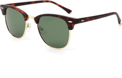 Polarized Sunglasses for Men and Women Semi-Rimless Frame Driving Sun Glasses UV Blocking