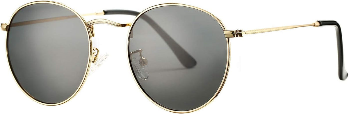 Small round Metal Polarized Sunglasses for Women Retro Designer Style
