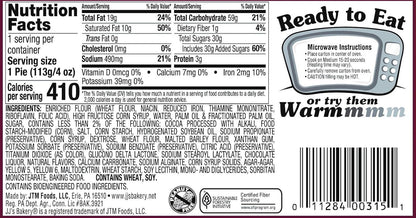 Cream Pie Variety Pack Individually Wrapped on the Go Pastry Handheld Snack Pies (Pack of 6)