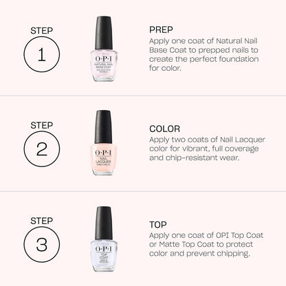 OPI Nail Lacquer Nail Polish | Opaque Dark Blue Green Crème Chip Resistant Nail Polish | Vegan, Fast Drying, Streak Free