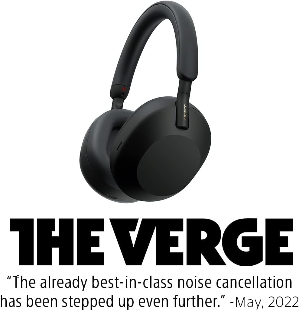 WH-1000XM5 the Best Wireless Noise Canceling Headphones, Auto NC Optimizer, 30-Hour Battery, Alexa Voice Control, Midnight Blue