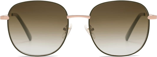 Classic Trendy Square Sunglasses for Women Men Cute Big Frame Gold Shades SJ1137
