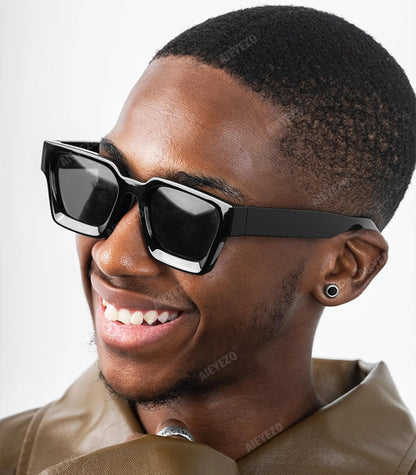 Square Sunglasses for Women Men Square Thick Frame Sun Glasses Simple Designer Style Shades