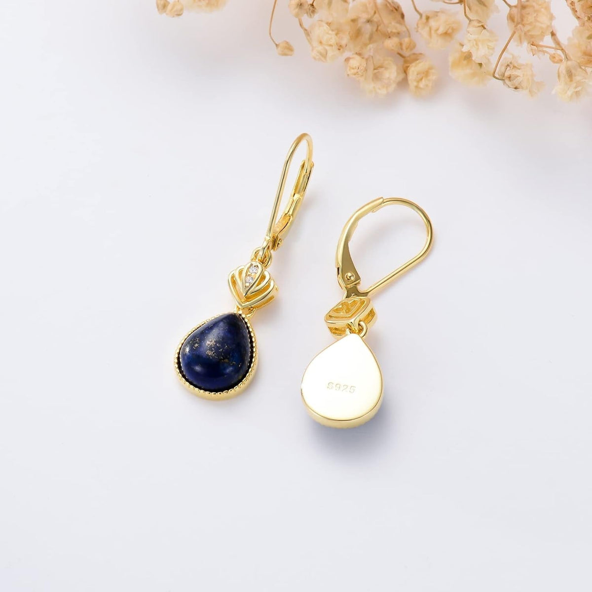 Lapis Lazuli Earrings Jewelry Sterling Silver Blue Lapis Dangle Dangling Drop Earrings Boho Wedding Gifts for Women