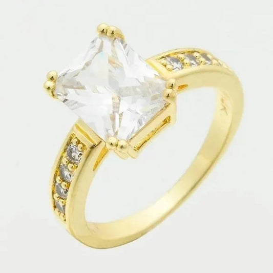 Natural 3.58CT White Diamond 14K Yellow Gold Wedding Ring Size 6-10