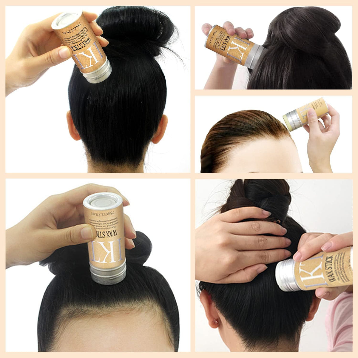 Hair Wax Stick, Wax Stick for Hair, Slick Stick for Hair Non-Greasy Styling Hair Pomade Stick, Strong Hold Makes Hair Look Neat and Tidy（2.7 Ounce）
