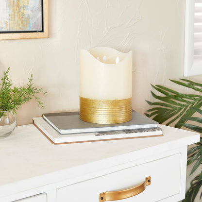 White Wax Traditional Flameless Candle