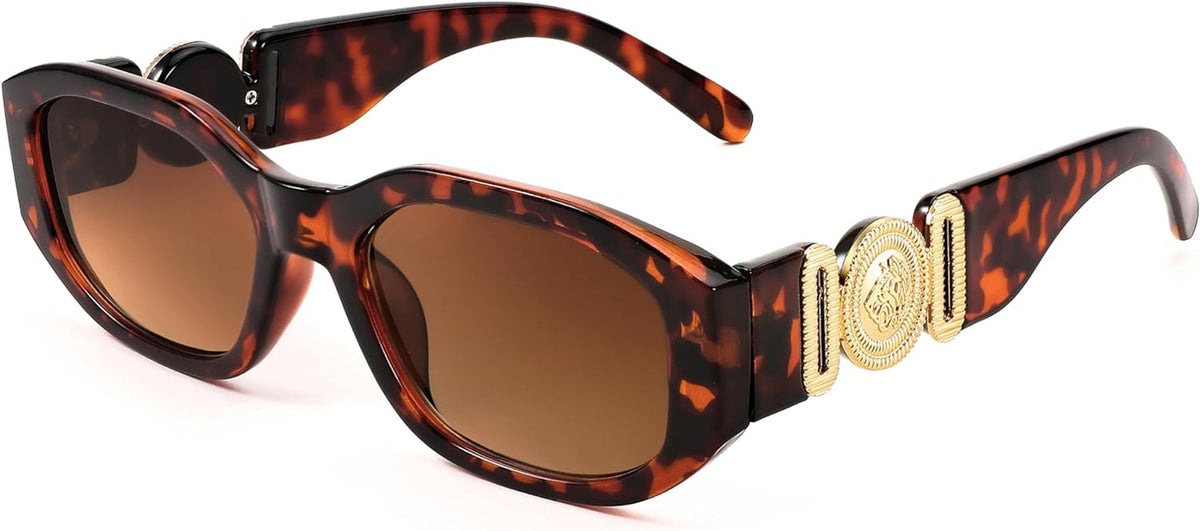 Retro Trendy Rectangle Sunglasses Women Men Vintage 90s Small Narrow Square Sunglasses B2322