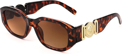 Retro Trendy Rectangle Sunglasses Women Men Vintage 90S Small Narrow Square Sunglasses B2322