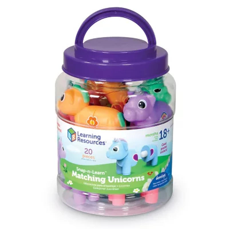 Learning Resources Snap-N-Learn Matching Unicorns, Mixed Media