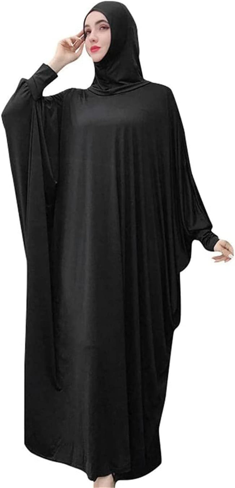 Women'S Muslim Dress One Piece Prayer with Hijab Full Length Dress Abaya Dubai Islam Robe Turkey Caftan