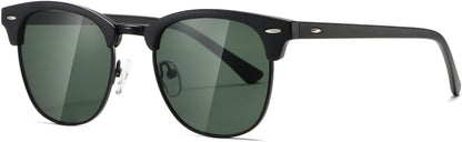 Polarized Sunglasses For Women And Men Semi Rimless Frame Retro Sun Glasses AE0369