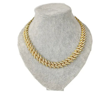 Iced Out Chain 925 Silver Diamond Miami Cuban Chain Link Choker Hip Hop Jewelry Silver Chain for Men Necklace Bracelet 7-24 Inch