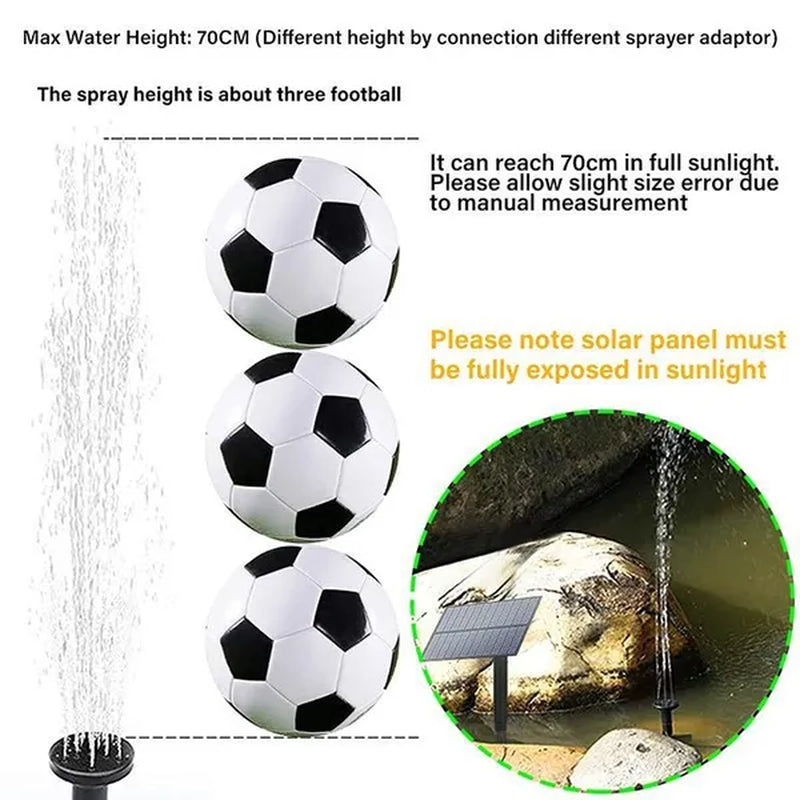 Newest Garden Decoration Solar Power Fountain Water Pump Kit with Stake, Solar Powered Fountain Water Pump for Bird Bath, Garden, Backyard, Pool, Fish Tank