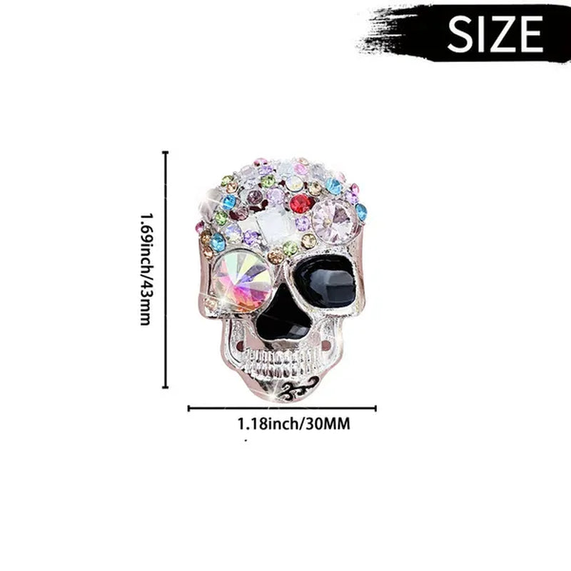 1 Pc Crystal Skull Car Air Fresheners Vent Clips Car Diffuser Vent Clip Rhinestone Car Decoration Cute Car Interior Decor Bling Car Accessories